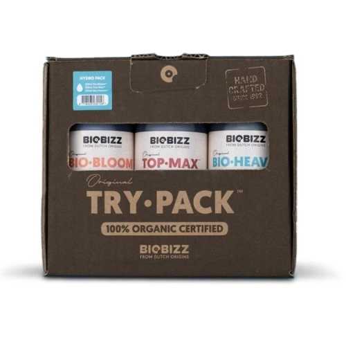 Zestaw nawozów i boosterów do hydroponiki Biobizz TRY-PACK HYDRO 3x250ml | trypack dla 1-4 roślin