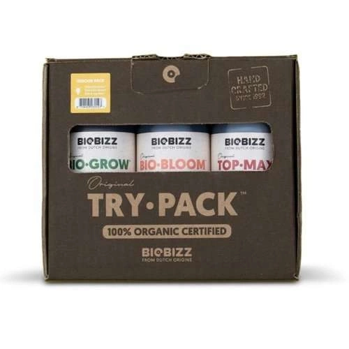 Zestaw nawozów i boosterów Biobizz TRY-PACK INDOOR 3x250ml | trypack dla 1-4 roślin
