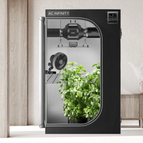 Zestaw uprawowy growbox AC Infinity 60x60x180 cm - gotowy zestaw do uprawy z wentylacją, filtrem i lampą LED FULL SPECTRUM 100W LM301H