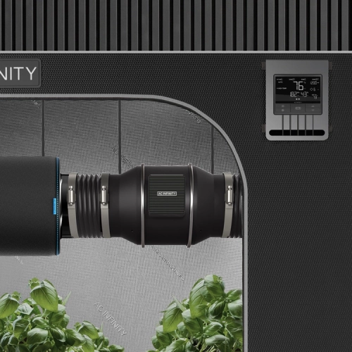 Zestaw wentylacyjny AC Infinity 100mm - wentylator kanałowy z inteligentnym kontrolerem temp. i wilgotności, filtr węglowy i przewody