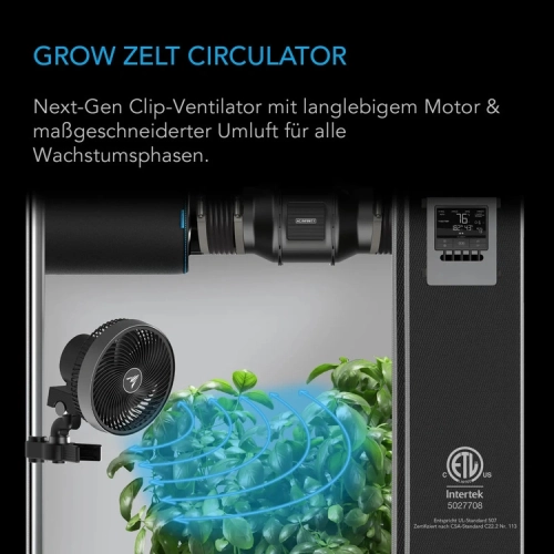 Growbox AC Infinity AI+ 90x90x180 cm – kompletny zestaw uprawowy 260W LED, wentylacja 150 mm, Controller AI+