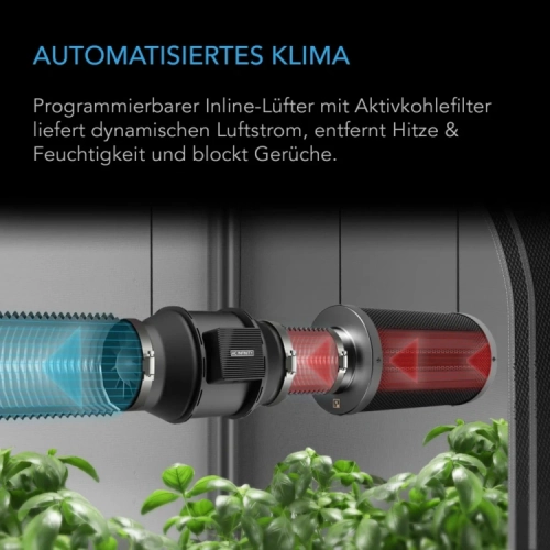 Growbox AC Infinity AI+ 90x90x180 cm – kompletny zestaw uprawowy 260W LED, wentylacja 150 mm, Controller AI+