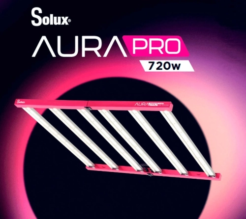 Solux LED Aura PRO 720W 3.2 µmol/J Full Spectrum - lampa LED do uprawy roślin | pokrycie do 150x150cm