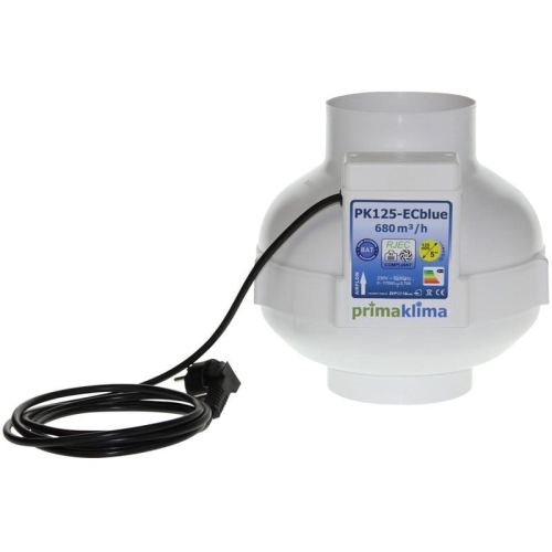 Wentylator promieniowy PK250-ECblue 1450m3/h + cyfrowy regulator prędkości i